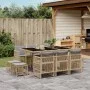 Garden dining set 11 pieces with beige synthetic rattan cushions by , Garden sets - Ref: Foro24-3210972, Price: 552,43 €, Dis...