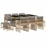 Garden dining set 11 pieces with beige synthetic rattan cushions by , Garden sets - Ref: Foro24-3210972, Price: 552,43 €, Dis...