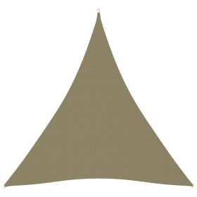 Toldo de vela triangular tela Oxford beige 3x4x4 m