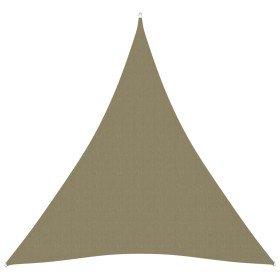 Toldo de vela triangular tela Oxford beige 3x4x4 m