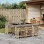 7-piece garden dining set with beige synthetic rattan cushions. by , Garden sets - Ref: Foro24-3211632, Price: 459,27 €, Disc...