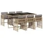 7-piece garden dining set with beige synthetic rattan cushions. by , Garden sets - Ref: Foro24-3211632, Price: 459,27 €, Disc...