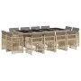 Set comedor de jardín con cojines 13 pzas ratán sintético beige de , Conjuntos de jardín - Ref: Foro24-3211044, Precio: 861,2...