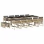 Garden dining set with 15-piece synthetic rattan beige cushions by , Garden sets - Ref: Foro24-3211536, Price: 835,73 €, Disc...