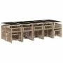 Set comedor de jardín con cojines 15 pzas ratán sintético beige de , Conjuntos de jardín - Ref: Foro24-3211716, Precio: 903,5...