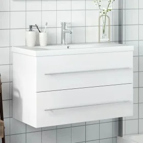 Mueble de baño con lavabo integrado blanco de , Tocadores de baño - Ref: Foro24-3278776, Precio: 231,24 €, Descuento: %
