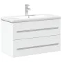 Mueble de baño con lavabo integrado blanco de , Tocadores de baño - Ref: Foro24-3278776, Precio: 231,21 €, Descuento: %