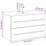 Bathroom furniture with integrated white sink by , bathroom vanities - Ref: Foro24-3278776, Price: 256,28 €, Discount: %