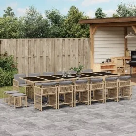 Garden dining set 17 pieces with beige synthetic rattan cushions by , Garden sets - Ref: Foro24-3211728, Price: 1,00 €, Disco...