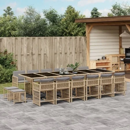 Garden dining set 17 pieces with beige synthetic rattan cushions by , Garden sets - Ref: Foro24-3211728, Price: 1,00 €, Disco...
