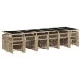 Set comedor de jardín 17 pzas con cojines ratán sintético beige de , Conjuntos de jardín - Ref: Foro24-3211728, Precio: 1,00 ...