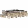Garden dining set with 15-piece synthetic rattan beige cushions by , Garden sets - Ref: Foro24-3210816, Price: 889,02 €, Disc...