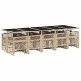 Garden dining set with 15-piece synthetic rattan beige cushions by , Garden sets - Ref: Foro24-3210816, Price: 889,02 €, Disc...