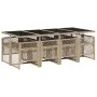Garden dining set 9 pieces with beige synthetic rattan cushions by , Garden sets - Ref: Foro24-3210744, Price: 673,86 €, Disc...