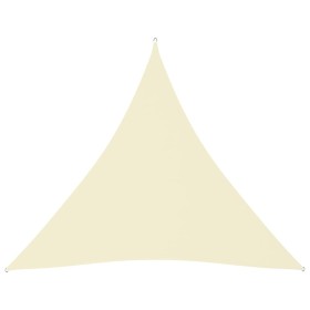 Toldo de vela triangular tela Oxford color crema 4,5x4,5x4,5 m