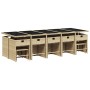 Set comedor de jardín con cojines 15 pzas ratán sintético beige de , Conjuntos de jardín - Ref: Foro24-3211176, Precio: 722,90 €