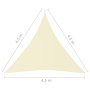 Cream Oxford fabric triangular sail awning 4.5x4.5x4.5 m by vidaXL, Umbrellas - Ref: Foro24-135233, Price: 36,08 €, Discount: %