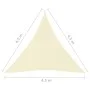 Cream Oxford fabric triangular sail awning 4.5x4.5x4.5 m by vidaXL, Umbrellas - Ref: Foro24-135233, Price: 37,84 €, Discount: %