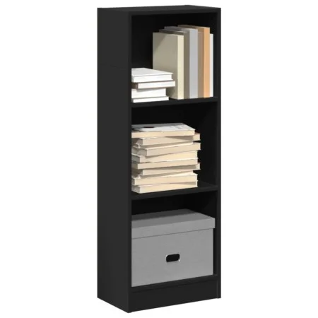 Engineered wood black shelf 40x24x109 cm by , Bookcases and shelves - Ref: Foro24-857775, Price: 36,72 €, Discount: %