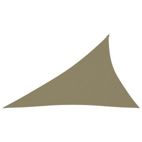 Toldo de vela triangular tela Oxford beige 3x4x5 m