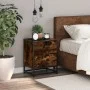 Engineered wood smoked oak bedside table 40x31x50 cm by , Nightstands - Ref: Foro24-848678, Price: 45,33 €, Discount: %