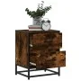 Engineered wood smoked oak bedside table 40x31x50 cm by , Nightstands - Ref: Foro24-848678, Price: 45,33 €, Discount: %
