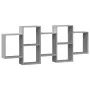 Engineered wood gray Sonoma wall shelf 159x18x65 cm by , Shelves and shelves - Ref: Foro24-853214, Price: 59,42 €, Discount: %