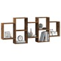 Aged engineered wood wall shelf 159x18x65 cm by , Shelves and shelves - Ref: Foro24-853216, Price: 59,14 €, Discount: %