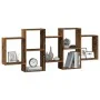 Aged engineered wood wall shelf 159x18x65 cm by , Shelves and shelves - Ref: Foro24-853216, Price: 57,92 €, Discount: %