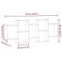 Aged engineered wood wall shelf 159x18x65 cm by , Shelves and shelves - Ref: Foro24-853216, Price: 57,92 €, Discount: %