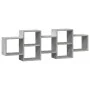 Engineered wood gray concrete wall shelf 129x18x42 cm by , Shelves and shelves - Ref: Foro24-853221, Price: 52,16 €, Discount: %