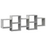 Wandregal aus grauem Beton-Holzwerkstoff 129x18x42 cm von , Regale und Regale - Ref: Foro24-853221, Preis: 53,18 €, Rabatt: %