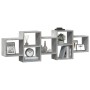 Wandregal aus grauem Beton-Holzwerkstoff 129x18x42 cm von , Regale und Regale - Ref: Foro24-853221, Preis: 53,18 €, Rabatt: %