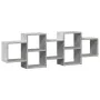 Engineered wood gray concrete wall shelf 129x18x42 cm by , Shelves and shelves - Ref: Foro24-853221, Price: 52,16 €, Discount: %