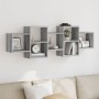 Estante de pared madera ingeniería gris Sonoma 129x18x42 cm de , Estantes y estanterías - Ref: Foro24-853223, Precio: 54,47 €