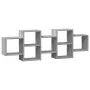 Engineered wood gray Sonoma wall shelf 129x18x42 cm by , Shelves and shelves - Ref: Foro24-853223, Price: 51,34 €, Discount: %