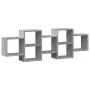 Engineered wood gray Sonoma wall shelf 129x18x42 cm by , Shelves and shelves - Ref: Foro24-853223, Price: 51,34 €, Discount: %
