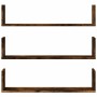 Estantes pared 3 uds madera ingeniería roble ahumado 80x18x18cm de , Estantes y estanterías - Ref: Foro24-853294, Precio: 34,...