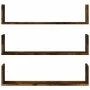 Wandregale 3 Stück aus geräucherter Eichen-Ingenieurholz 80x18x18cm. von , Regale und Regale - Ref: Foro24-853294, Preis: 34,...