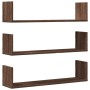 Estantes pared 3 uds madera ingeniería marrón roble 80x18x18 cm de , Estantes y estanterías - Ref: Foro24-853296, Precio: 32,...