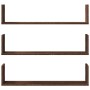 Estantes pared 3 uds madera ingeniería marrón roble 80x18x18 cm de , Estantes y estanterías - Ref: Foro24-853296, Precio: 32,...