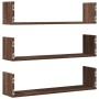 Estantes pared 3 uds madera ingeniería marrón roble 80x18x18 cm de , Estantes y estanterías - Ref: Foro24-853296, Precio: 32,...