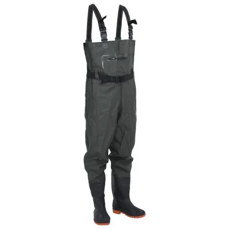 Chest waders with boots and dark green belt size 45 by , Waders for hunting and fishing - Ref: Foro24-4016997, Price: 38,45 €...