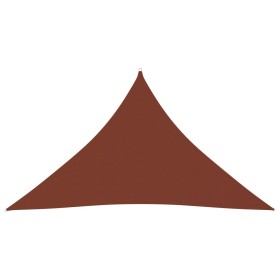 Toldo de vela triangular tela Oxford terracota 5x5x6 m