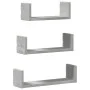 Wall shelf 3 units engineered wood gray concrete by , Shelves and shelves - Ref: Foro24-853311, Price: 18,97 €, Discount: %