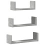 Wandregal 3er Set aus grauem Beton-Ingenieurholz von , Regale und Regale - Ref: Foro24-853311, Preis: 17,67 €, Rabatt: %