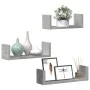Wall shelf 3 units engineered wood gray concrete by , Shelves and shelves - Ref: Foro24-853311, Price: 18,97 €, Discount: %