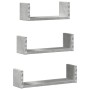Wandregal 3er Set aus grauem Beton-Ingenieurholz von , Regale und Regale - Ref: Foro24-853311, Preis: 17,67 €, Rabatt: %