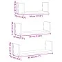 Wall shelf 3 units engineered wood gray concrete by , Shelves and shelves - Ref: Foro24-853311, Price: 18,97 €, Discount: %