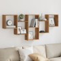 Engineered oak wood handmade wall shelf 159x18x66 cm by , Shelves and shelves - Ref: Foro24-853307, Price: 48,28 €, Discount: %